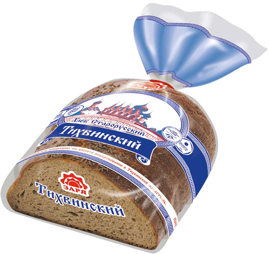 Хлеб ржано-пшеничный КАРАВАЙ Старорусский Тихвинский, в нарезке, половинка, 300г (Россия, 300 г)