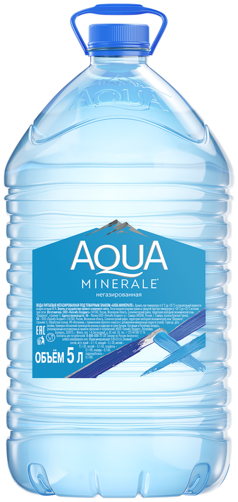 Вода питьевая AQUA MINERALE негазированная, 5л (Россия, 5 L)
