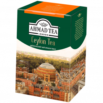 Чай черный AHMAD TEA Цейлонский Оранж Пеко листовой, 200г (Россия, 200 г)