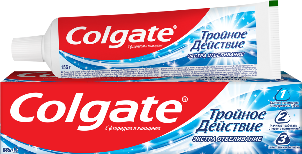 Зубная паста COLGATE Тройное действие Экстра Отбеливание, 100мл (Китай, 100 мл)