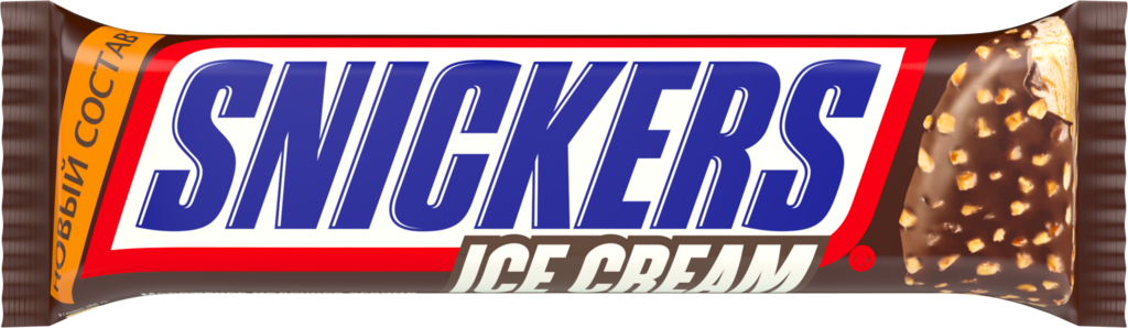 Мороженое SNICKERS Ice Cream, молочное с карамелью и арахисом в глазури 5%, без змж, эскимо, 65г (Россия, 65 г)