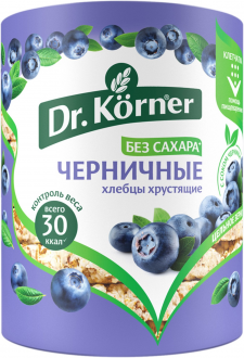 Хлебцы DR KORNER Злаковый коктейль черничный, 100г (Россия, 100 г)