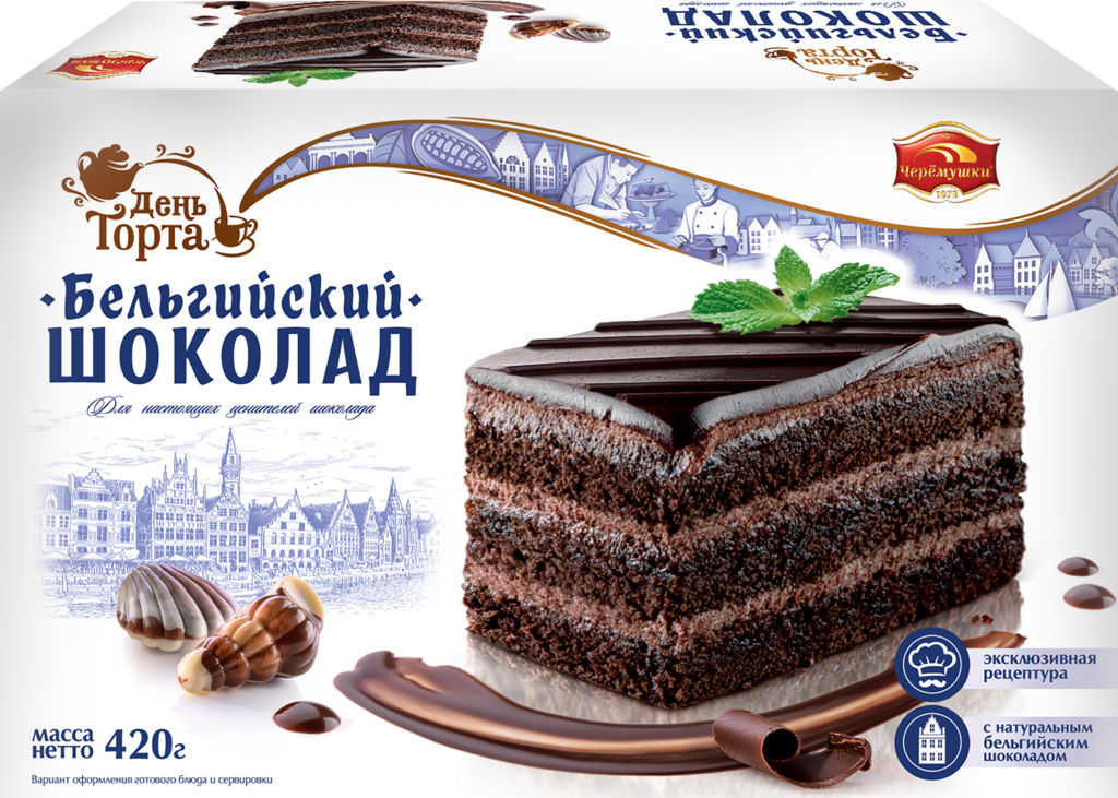 Торт ЧЕРЁМУШКИ Бельгийский шоколад, 420г (Россия, 420 г)
