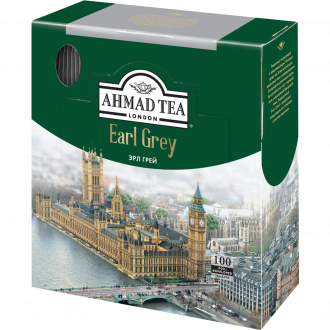 Чай черный AHMAD TEA Tea Earl Grey с бергамотом байховый, 100пак (Россия, 100 пак)
