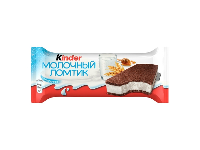 Пирожное бисквитное KINDER Молочный ломтик с молочной начинкой, 28г (Германия, 28 г)