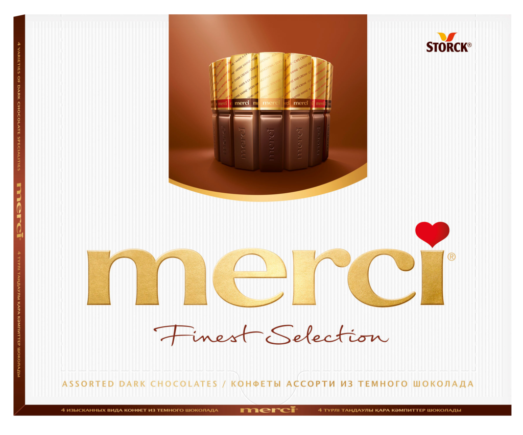 Конфеты MERCI Finest selection Ассорти из горького шоколада, 250г (Германия, 250 г)