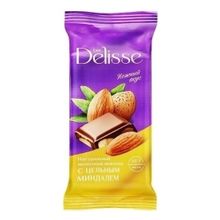 Шоколад Delisse молочный с цельным миндалём 60 г