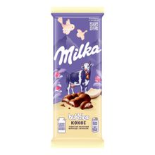 Шоколад Milka Bubbles пористый молочный c кокосовой начинкой 87 г
