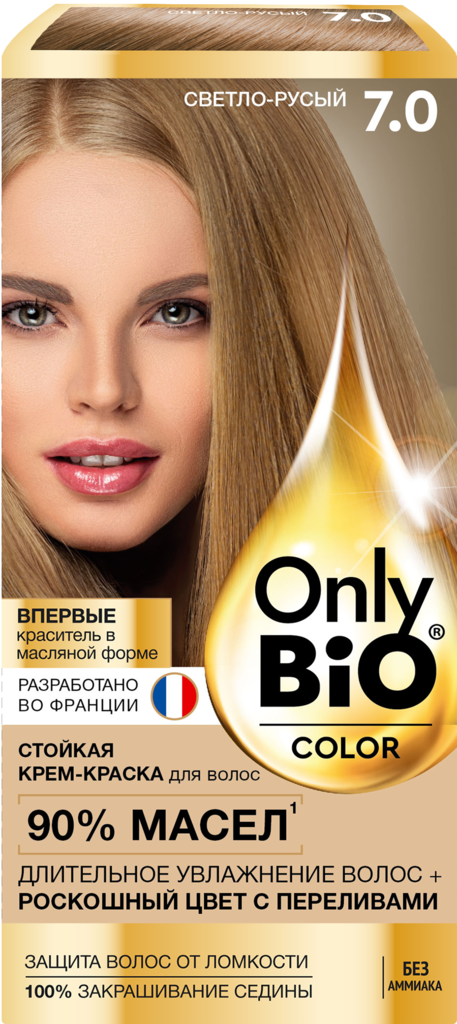 Краска для волос ONLY BIO COLOR 7.0 Светло-русый, 115мл (Россия, 115 мл)