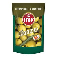Оливки ITLV зеленые с косточками 195 г