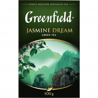 Чай зеленый GREENFIELD Jasmine Dream листовой, 100г (Россия, 100 г)