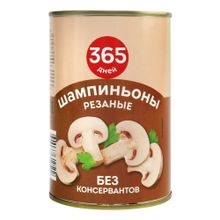 Шампиньоны 365 дней в рассоле резаные 400 г