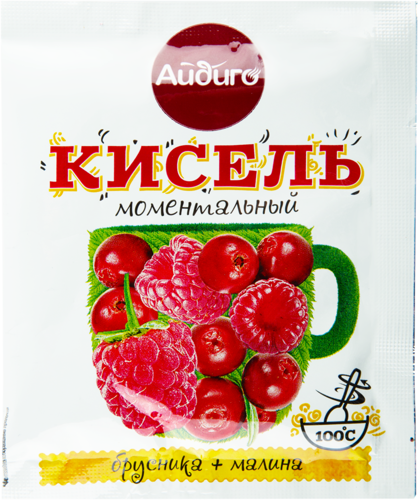 Кисель моментального приготовления АЙДИГО брусника и малина, 30г (Россия, 30 г)