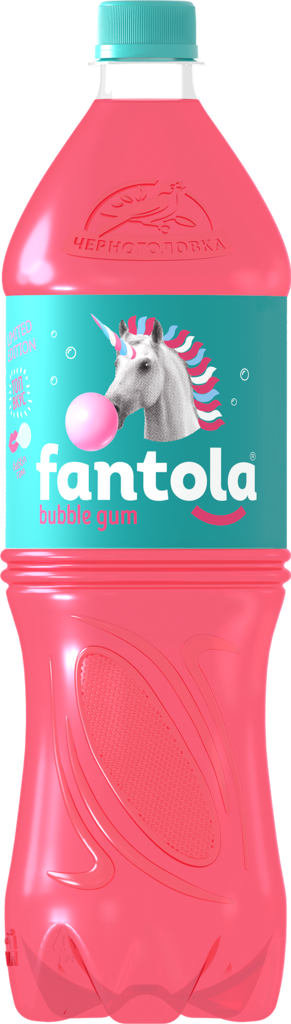 Напиток FANTOLA Bubble Gum сильногазированный, 1л (Россия, 1 L)