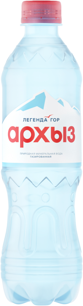 Вода минеральная ЛЕГЕНДА ГОР АРХЫЗ природная столовая газированная, 0.5л (Россия, 0.5 L)