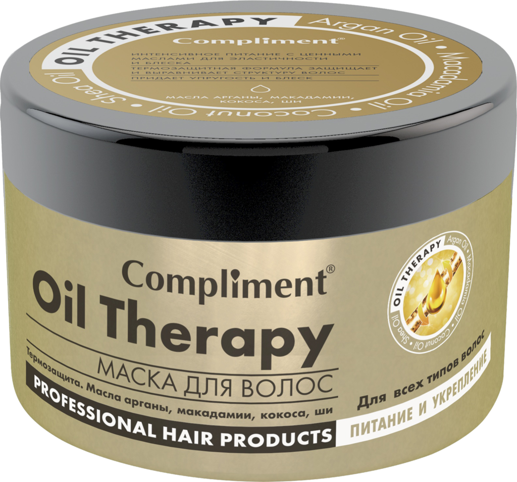 Маска для всех типов волос COMPLIMENT Oil therapy питание и укрепление, 500мл (Россия, 500 мл)