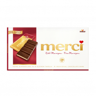 Шоколад темный MERCI Марципан, 112г (Германия, 112 г)