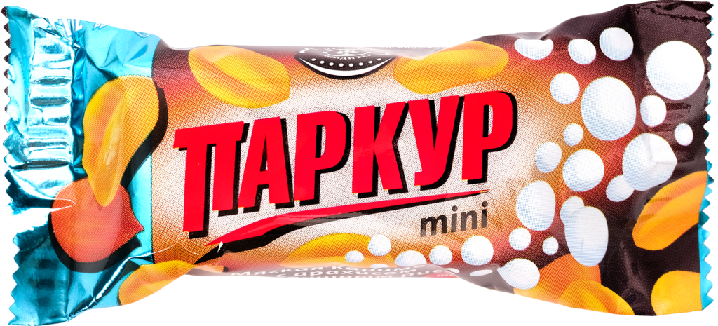 Конфеты ПАРКУР Mini, карамель ,с арахисом и воздушным рисом, глазированный, весовой (Россия)