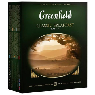 Чай Greenfield Classic Breakfast, (Классик Брекфаст) 100 пак.