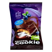 Печенье протеиновое Fit Kit Cookie черничное парфе глазированное 40 г