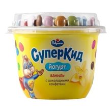 Йогурт детский СуперКид ваниль-конфеты для дошкольного и школьного возраста 2% 103 г
