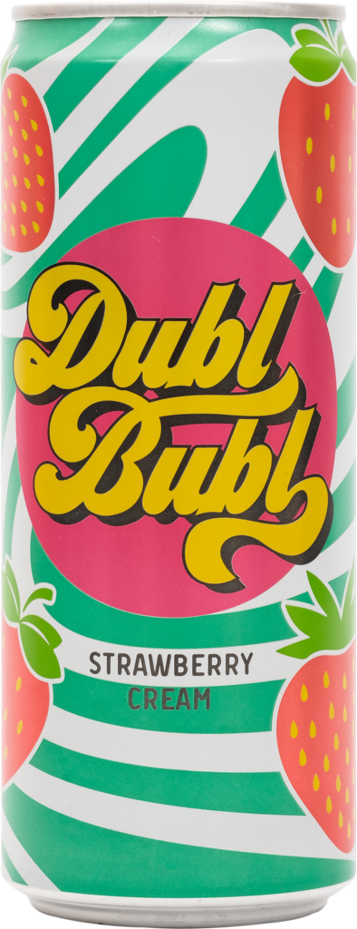 Напиток DUBL BUBL Клубника со сливками сильногазированный, 0.33л (Россия, 0.33 L)