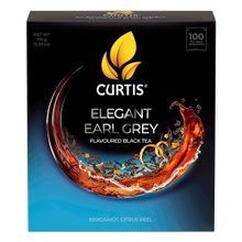 Чай черный Curtis Elegant Earl Grey с бергамотом мелколистовой в пакетиках 1,9 г х 100 шт