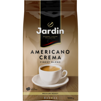 Кофе зерновой JARDIN Americano Crema жареный, 1кг (Россия, 1000 г)