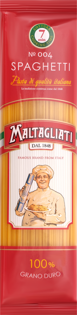 Макароны MALTAGLIATI Spaghetti № 004, 450г (Россия, 450 г)