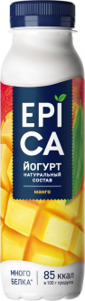 Йогурт питьевой EPICA с манго 2,5%, без змж, 260г (Россия, 260 г)