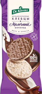 Хлебцы рисовые DR. KORNER с темным шоколадом, 67г (Россия, 67 г)