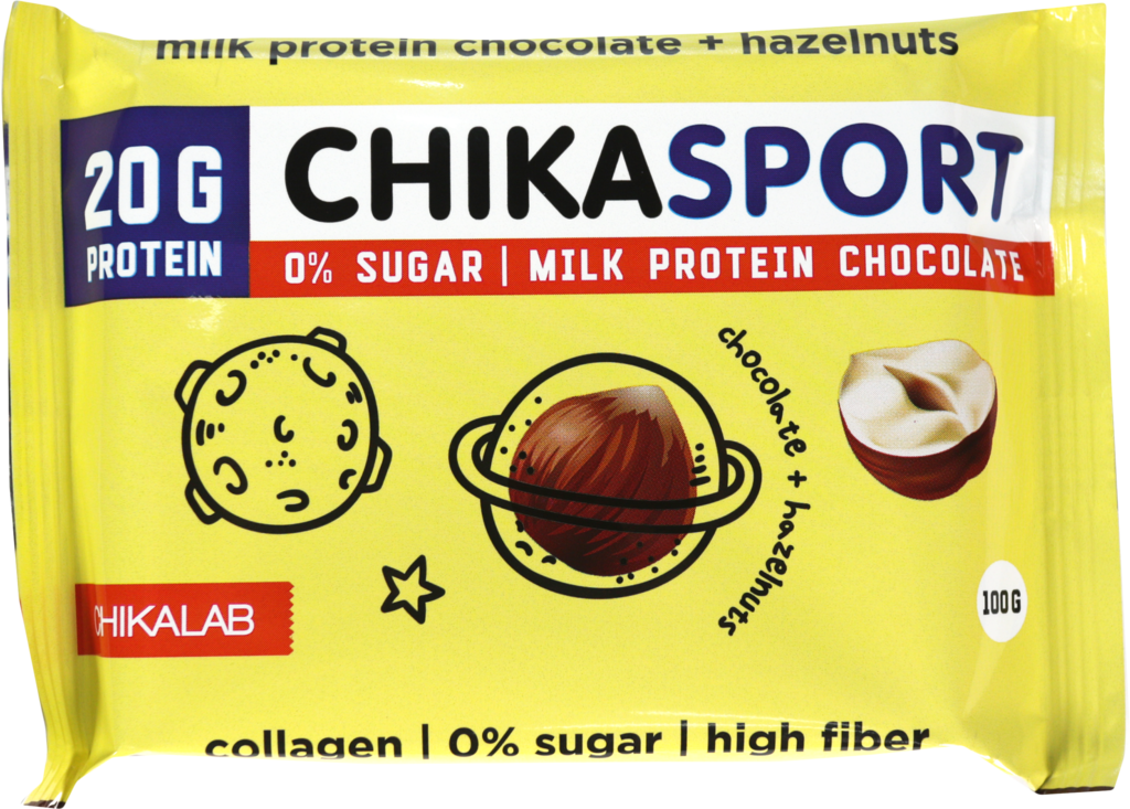 Шоколад молочный CHIKALAB с фундуком, 100г (Россия, 100 г)