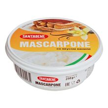 Сыр мягкий Santabene Mascarpone ваниль 80% 250 г