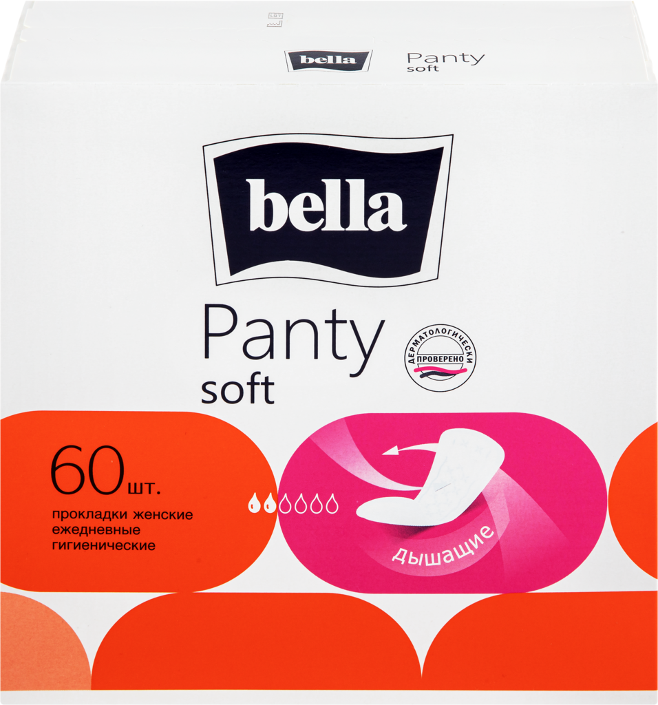Прокладки ежедневные BELLA Panty Soft, 60шт (Россия, 60 шт)