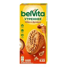 Печенье BelVita Утреннее витаминизированное с фундуком и медом 225 г