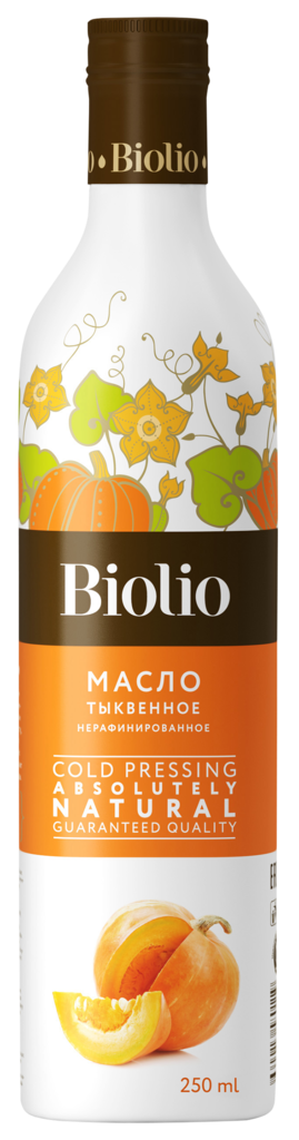 Масло тыквенное BIOLIO нерафинированное, 250мл (Россия, 250 мл)