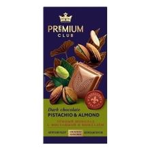 Шоколад Premium Club темный с фисташкой и миндалем 85 г