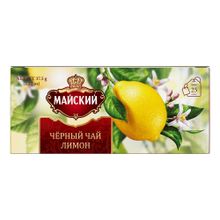 Чай черный Майский Лимон в пакетиках 1,5 г х 25 шт