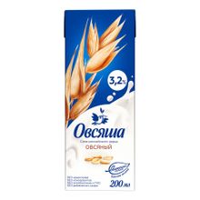 Напиток овсяный Овсяша Vegan 3,2% 200 мл