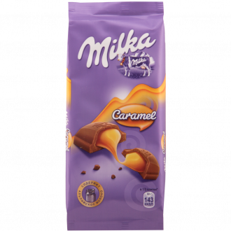 Шоколад молочный MILKA с карамельной начинкой, 90г (Россия, 90 г)
