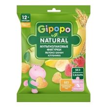 Фигурки детские Gipopo мультизлаковые яблоко-банан-клубника с 12 месяцев 21 г