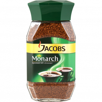 Кофе растворимый JACOBS Monarch натуральный, сублимированный, ст/б, 190г (Россия, 190 г)