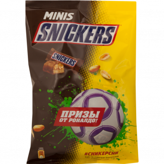 Конфеты SNICKERS Minis с арахисом, карамелью и нугой, 180г (Россия, 180 г)