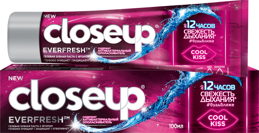 Зубная паста CLOSEUP Cool kiss Everfresh, 100мл (Россия, 100 мл)