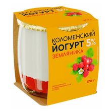 Йогурт Коломенский земляника 5% 170 г