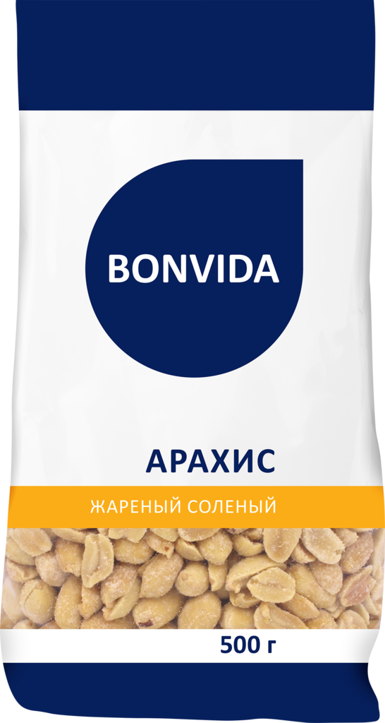 Арахис BONVIDA жареный соленый, 500г (Россия, 500 г)