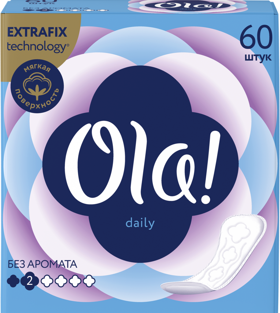 Прокладки ежедневные OLA! Daily экономичная упаковка, 60шт (Россия, 60 шт)