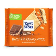 Шоколад Ritter Sport Вафля и какао-мусс молочный 100 г
