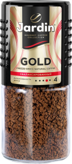 Кофе растворимый JARDIN Gold сублимированный, ст/б, 95г (Россия, 95 г)