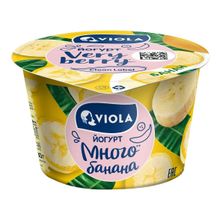 Йогурт Viola Very Berry с бананом 2,6% БЗМЖ 180 г